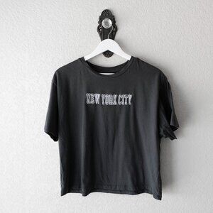 Organic Generation New York City Tee Women’s Large Gray Embroidered 100% Cotton